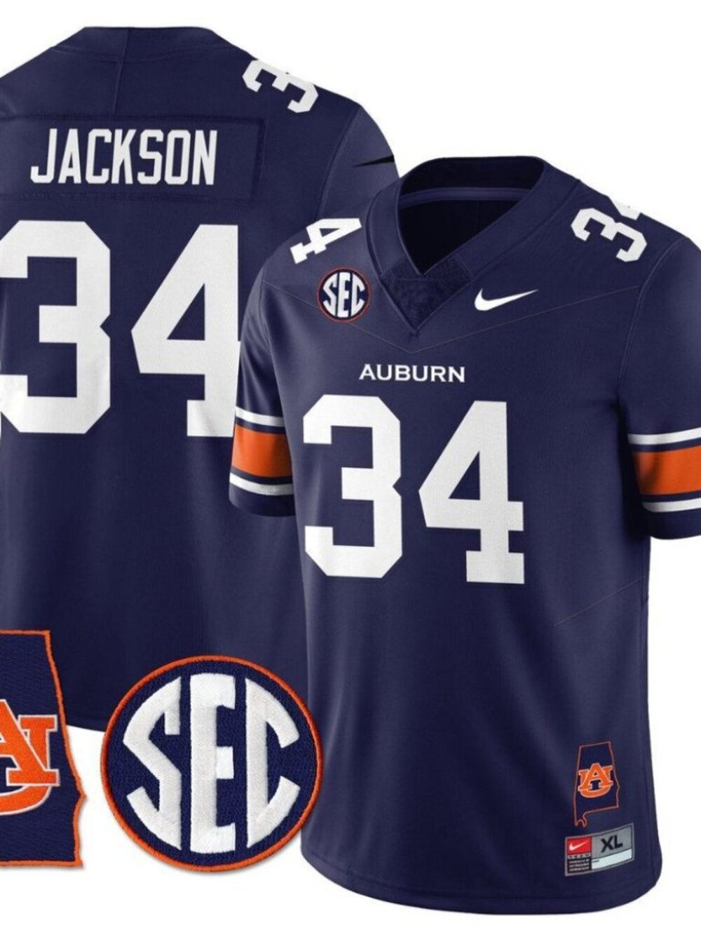 Mens Youths Select Bo Jackson Vapor Stitched Navy Jersey